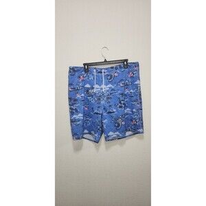 Johnnie-O Surfer Coastal Beachy Maximalist Style Swim Trunks Shorts Summer  2XL